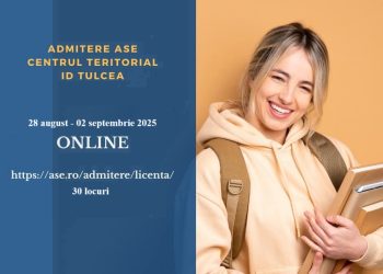 30 de locuri scoase la concurs în sesiunea a II-a la ASE, Centrul teritorial ID Tulcea