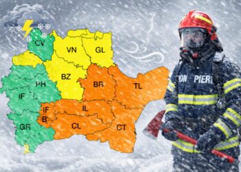 Cod portocaliu la Tulcea. Ninsori, vânt, viscol
