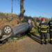 Încă o mașină s-a răsturnat pe drumul Tulcea- Agighiol