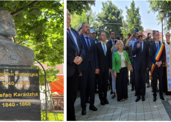 Inaugurarea monumentului cu bustul lui Stefan Karadzha, personalitate istorică bulgară legată de Tulcea