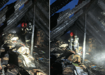 Incendiu la o locuință în Măcin. Podul casei era plin cu cărți