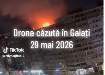 Panică astă noapte în Galați/ O dronă rusească a căzut pe acoperișul unui bloc