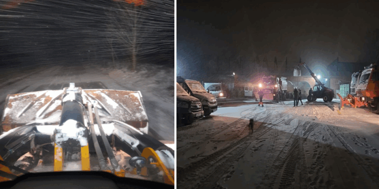 Situație sub control după prima zăpadă