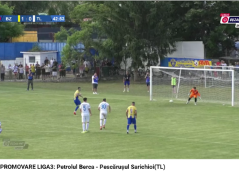 Petrolul Berca- Pescărușul 1969 Sarichioi 5-0 (2-0) în manșa I a barajului pentru Liga III